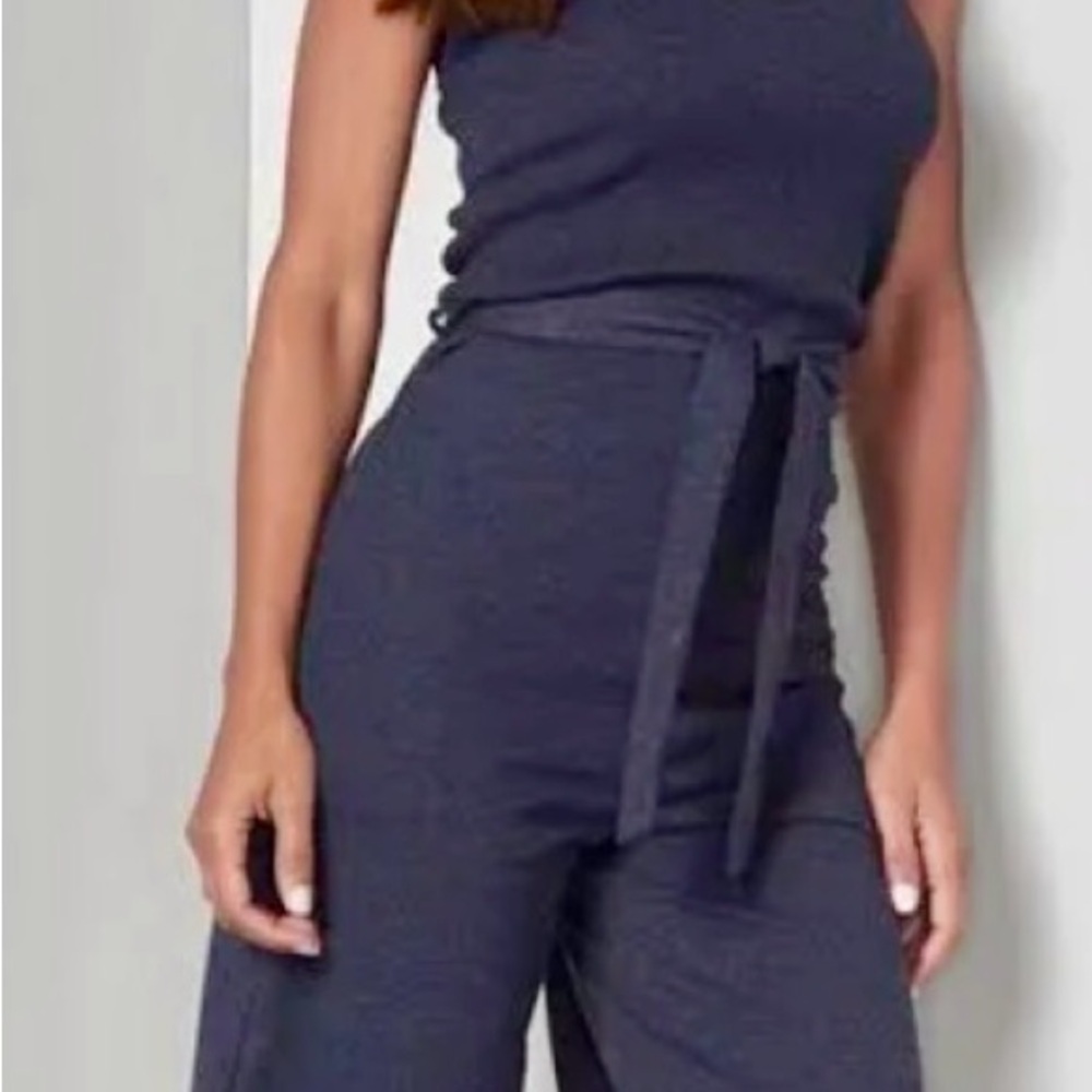 Venus Blue Sleeveless Jumpsuit
